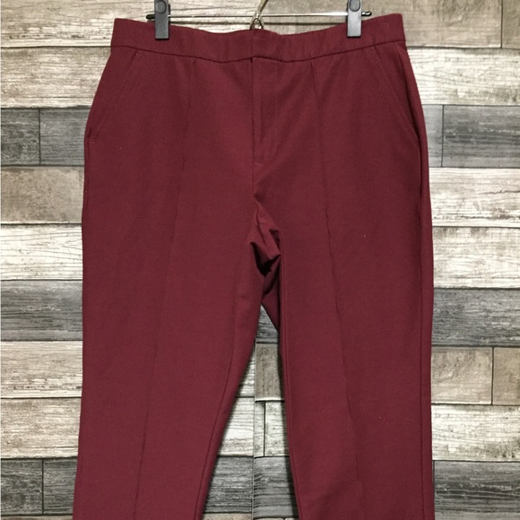 Lands End High Rise Pants Women’s 12P Burgundy (Inseam 24.5) Stretch - Picture 5 of 8